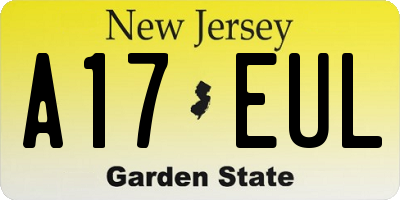 NJ license plate A17EUL