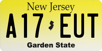 NJ license plate A17EUT