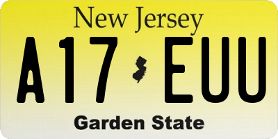 NJ license plate A17EUU