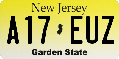 NJ license plate A17EUZ