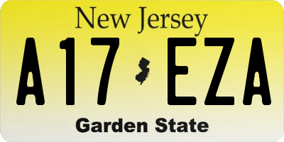NJ license plate A17EZA