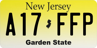NJ license plate A17FFP