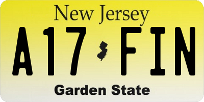 NJ license plate A17FIN