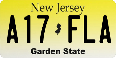 NJ license plate A17FLA