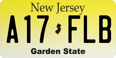 NJ license plate A17FLB