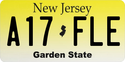NJ license plate A17FLE