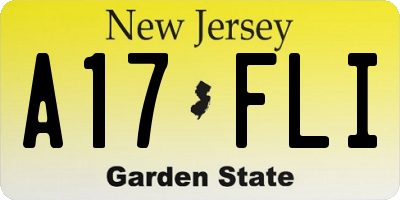 NJ license plate A17FLI