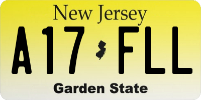 NJ license plate A17FLL