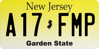NJ license plate A17FMP