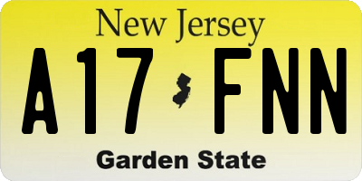 NJ license plate A17FNN