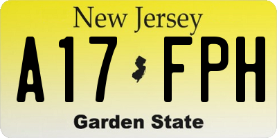 NJ license plate A17FPH