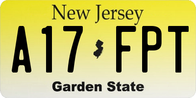 NJ license plate A17FPT