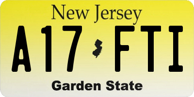 NJ license plate A17FTI