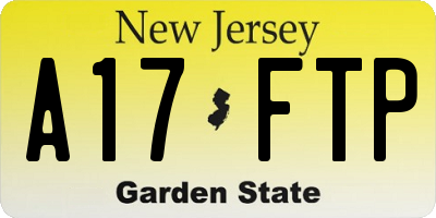 NJ license plate A17FTP