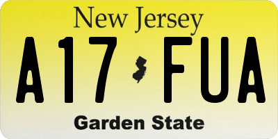 NJ license plate A17FUA