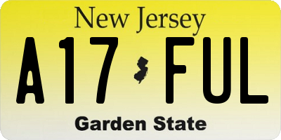 NJ license plate A17FUL
