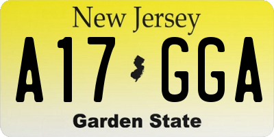 NJ license plate A17GGA