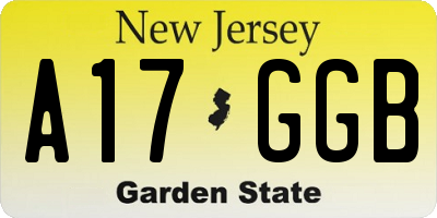 NJ license plate A17GGB