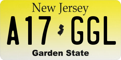 NJ license plate A17GGL