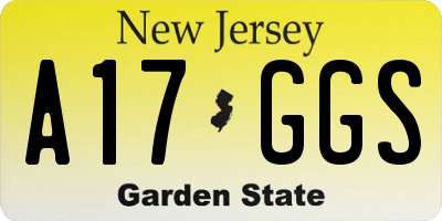 NJ license plate A17GGS