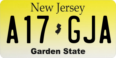 NJ license plate A17GJA