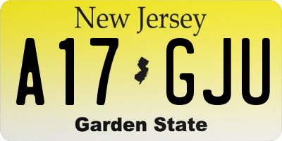 NJ license plate A17GJU