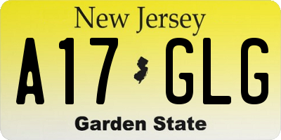 NJ license plate A17GLG