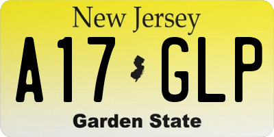 NJ license plate A17GLP