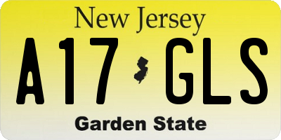 NJ license plate A17GLS