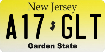NJ license plate A17GLT