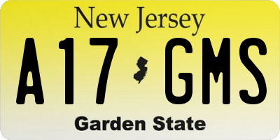 NJ license plate A17GMS