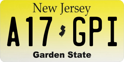 NJ license plate A17GPI