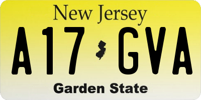 NJ license plate A17GVA