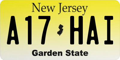 NJ license plate A17HAI