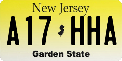 NJ license plate A17HHA