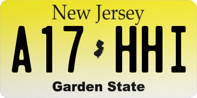 NJ license plate A17HHI