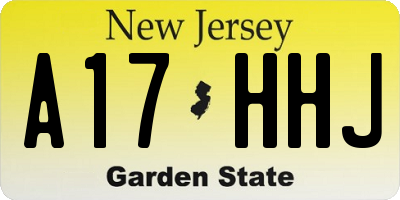 NJ license plate A17HHJ