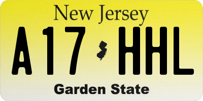 NJ license plate A17HHL