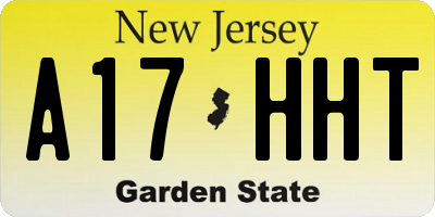 NJ license plate A17HHT