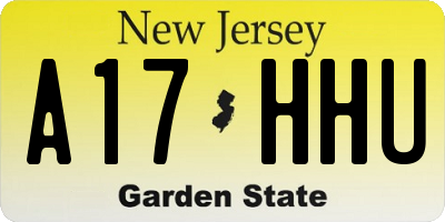 NJ license plate A17HHU