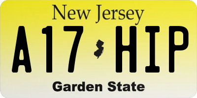 NJ license plate A17HIP
