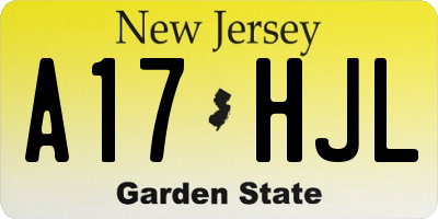 NJ license plate A17HJL