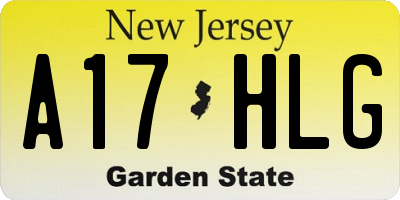 NJ license plate A17HLG
