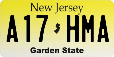 NJ license plate A17HMA