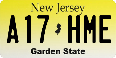 NJ license plate A17HME
