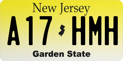 NJ license plate A17HMH