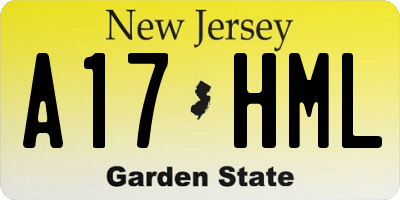NJ license plate A17HML