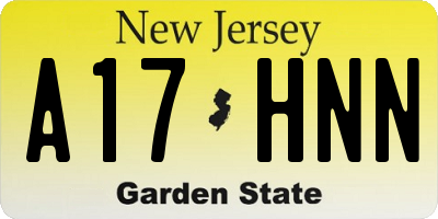 NJ license plate A17HNN
