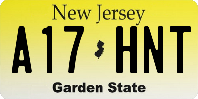 NJ license plate A17HNT