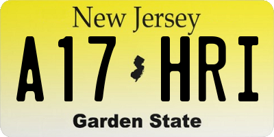 NJ license plate A17HRI